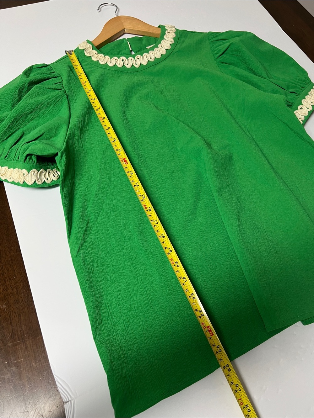 NWT Jodifl Blouse Large Short Sleeve Green New with Tags! Super Cute! - Picture 13 of 13